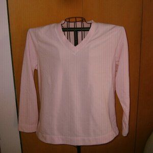 SJB Womens Pink Long-Sleeve V-Neck Top